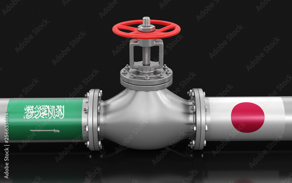 Poster pipeline with flags. image with clipping path