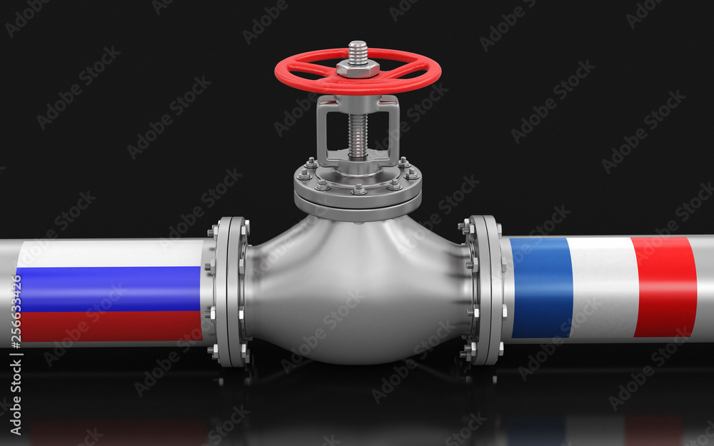 Poster pipeline with flags. image with clipping path