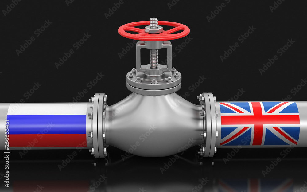 Poster pipeline with flags. image with clipping path