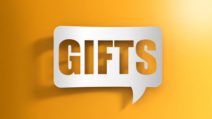 Speech bubble with Gifts
