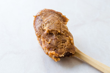 Japanese Miso Paste with Wooden Spoon.