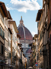 Florence duomo shot thru the street