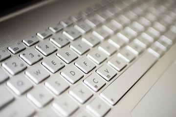 Grey keyboard close-up