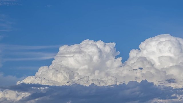 blue sky and rolling clouds