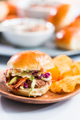 BBQ pulled pork sandwich