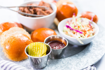 BBQ pulled pork sandwich