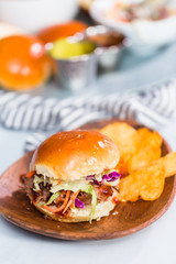 BBQ pulled pork sandwich