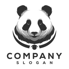 panda logo design - obrazy, fototapety, plakaty