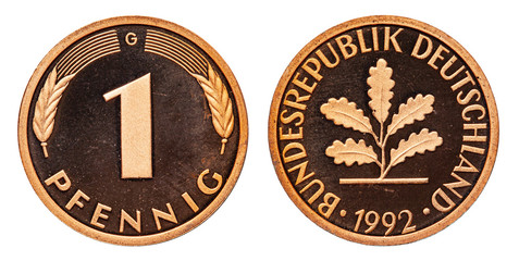 Bundesrepublik Deutschland 1 Pfennig 1992