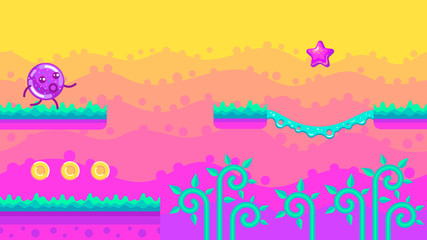 Seamless background Bubble Gum Jungle game.