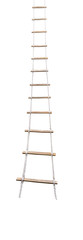 Long rope ladder isolated on white background