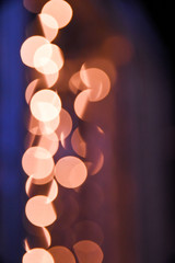 abstract gold and orange background with soft creamy blurry bokeh light effect