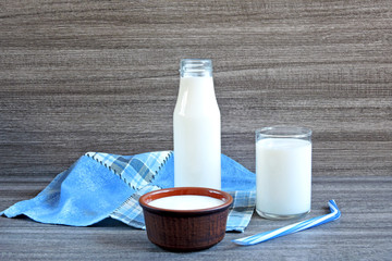 Kefir. Fermented dairy products. Probiotics. White fermented products.