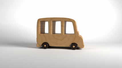 Juguete de madera vehículo autobús