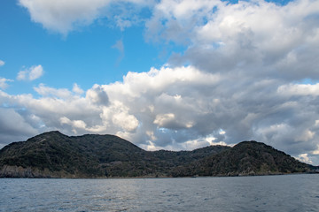 冬の玄界灘の晴れ間