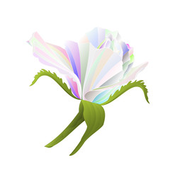 Naklejka premium Multicolored rosebud on a white background vintage vector botanical illustration editable hand draw