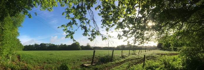 les champs en campagne de Briec en Bretagne Cornouailles Finistère