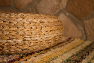 Obraz premium Natural cushions on the carpet