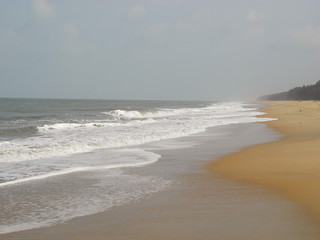 Indian ocean coast Arabian sea in Kochi region, Kerala, India