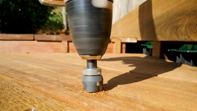 screwdriver on wooden deck
