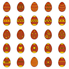 set of easter eggs, 25 items