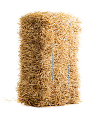 dry haystack isolated