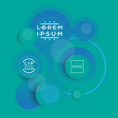 Fluid color badges with abstract shape composition. Liquid gradient design element.