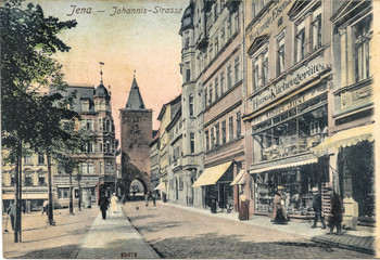 Straßenszene in Jena anno 1910 // Jena street scene in 1910