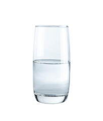 Glass of clean water isolated on white background