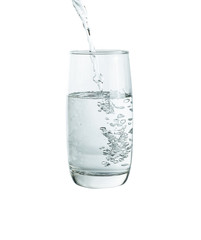 Glass of clean water isolated on white background