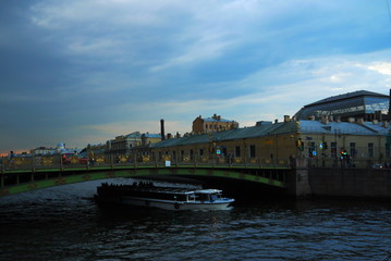 bridge and river  Saint Petersburg