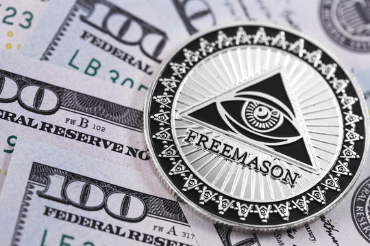 dollars and symbol of freemasonry