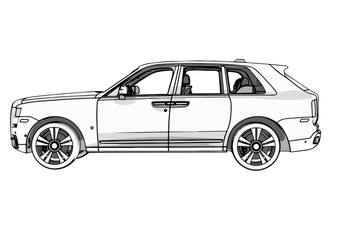 Obraz premium off-road suv car vector