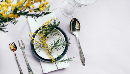 festive table setting