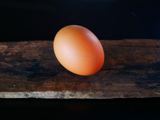 egg on wooden background