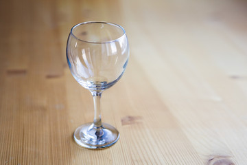 Empty wine glass