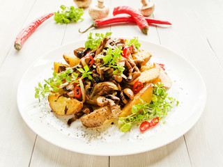 Potatoes with champignons