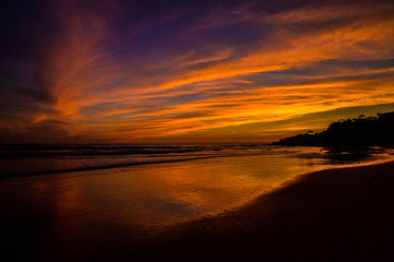 Sonnenaufgang, Sonnenuntergand an der Algarve Küste in Portugal Lagos, Faro, Albufeira