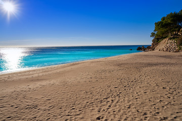 Cala Santa Fe beach playa in Miami Platja