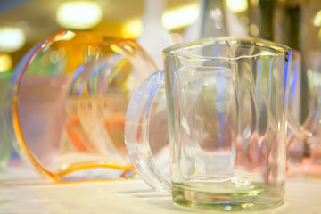 empty transparent bowls made by glass