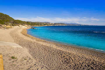 Fototapeta na wymiar Morro de Gos beach in El Perello Tarragona