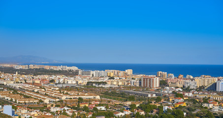 Fototapeta na wymiar Oropesa de Mar skyline in Castellon Spain