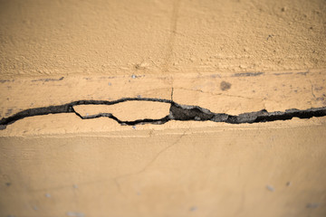 Crack in the concrete wall
