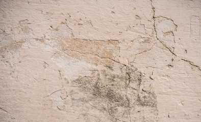 Old paint on the concrete wall