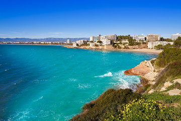 Fototapeta na wymiar Cala Llenguadets Salou Platja beach Tarragona