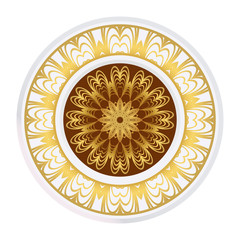 Mandala Pattern. Traditional Indian Mandala. Orient Tribal Circle Sign Illustration. Vector Illustration.