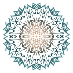 Ornamental Round Lace. Sacred Oriental Mandala. Color Floral Ornament. Modern Decorative Vector Illustration. Pastel color
