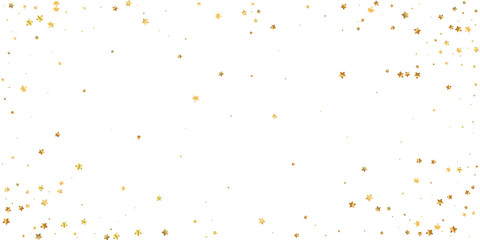 Gold stars random luxury sparkling confetti. Scatt
