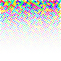 Bright colorful  confetti on a white background 