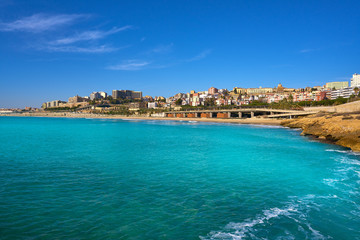 Fototapeta na wymiar El Miracle beach in Tarragona at Catalonia